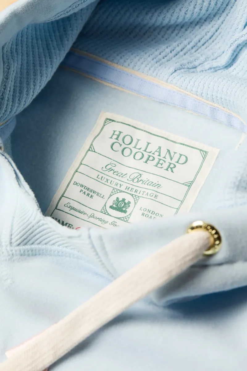 Holland Cooper Varsity Hoodie Pale Blue-4