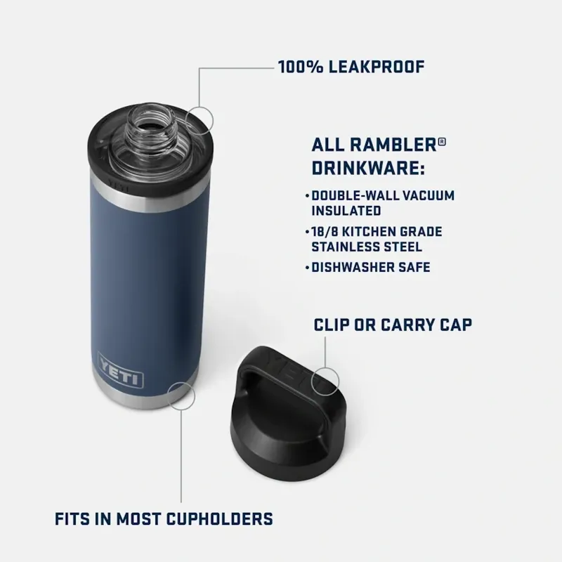 Yeti Rambler 18oz Bottle Chug in Olive/King Crab Orange-3