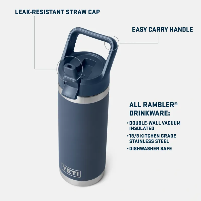 Yeti Rambler 18oz Straw Bottle 18oz in Olive/King Crab Orange-3