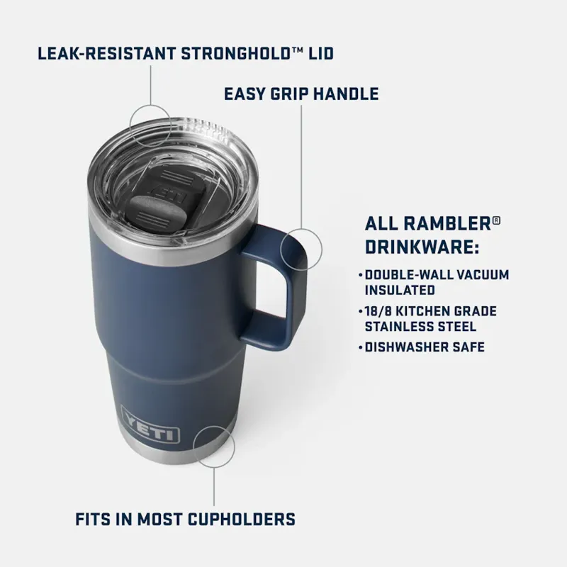 Yeti  Rambler 20oz Travel Mug Navy-3