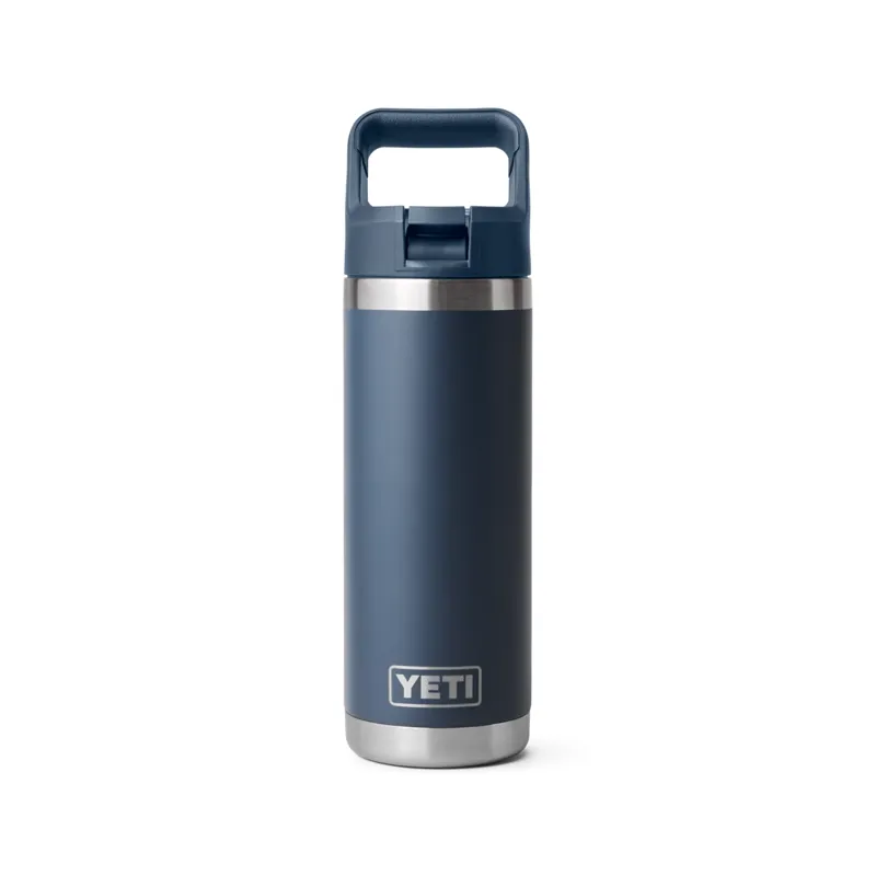 Yeti Rambler 18oz Colour Straw Bottle Navy