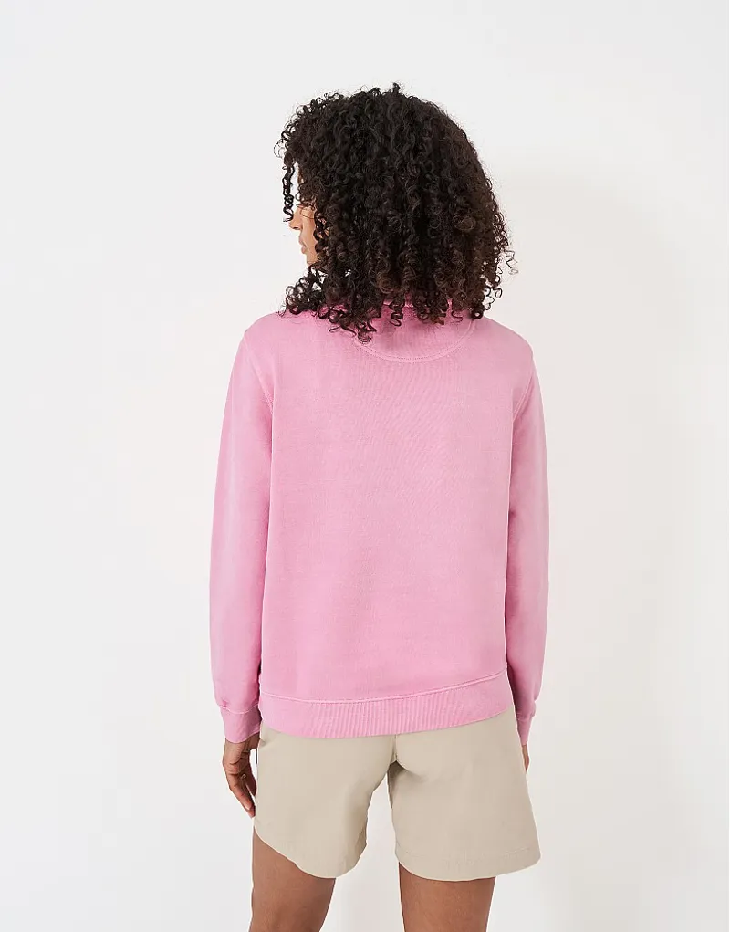 Crew Pigment Dyed Crew Neck Sweat Pink-3
