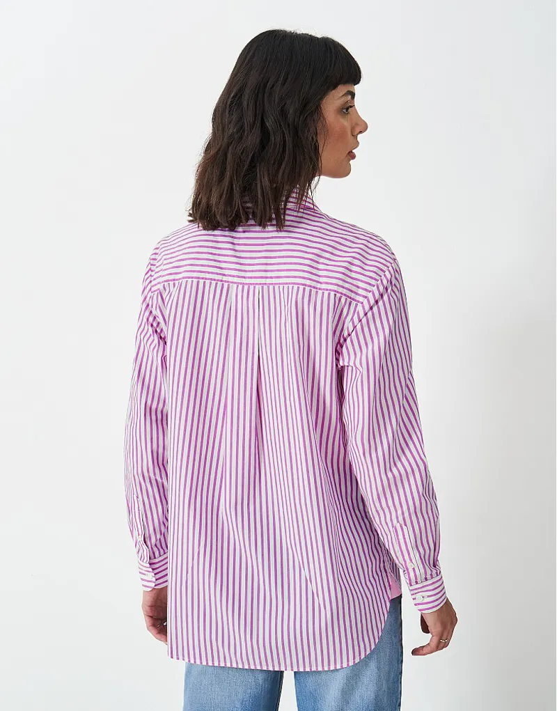 Crew Poplin Shirt Pink Stripe-5