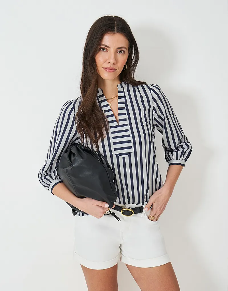 Crew Freya Blouse Navy White-5