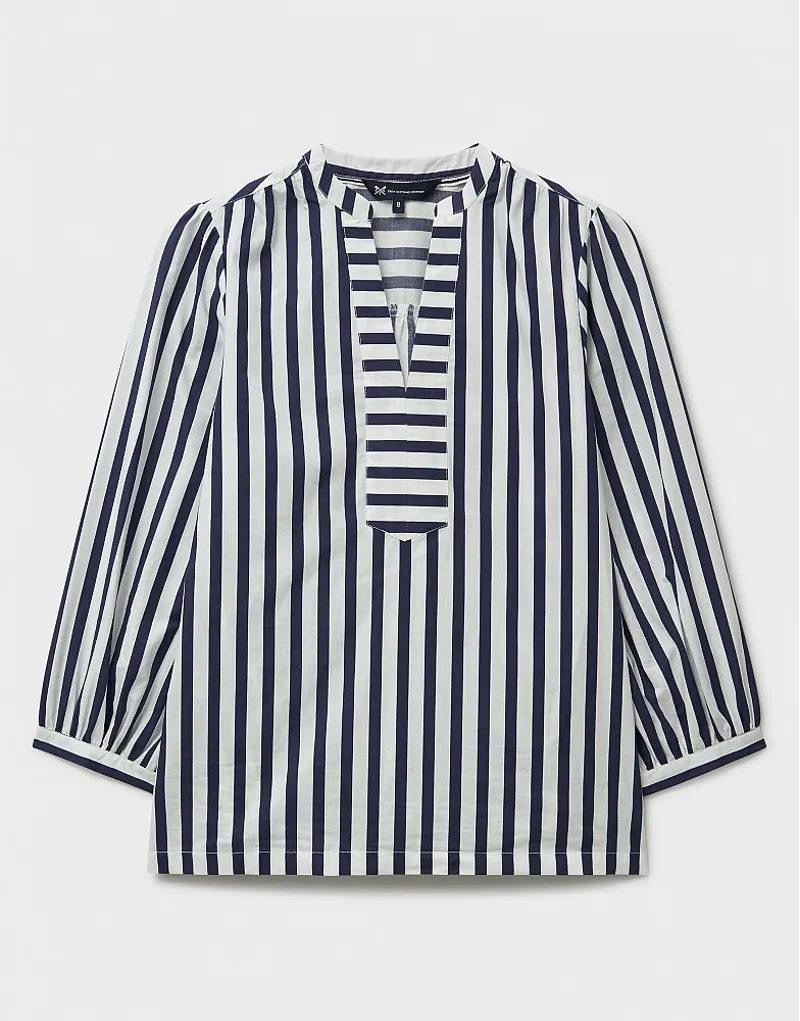 Crew Freya Blouse Navy White