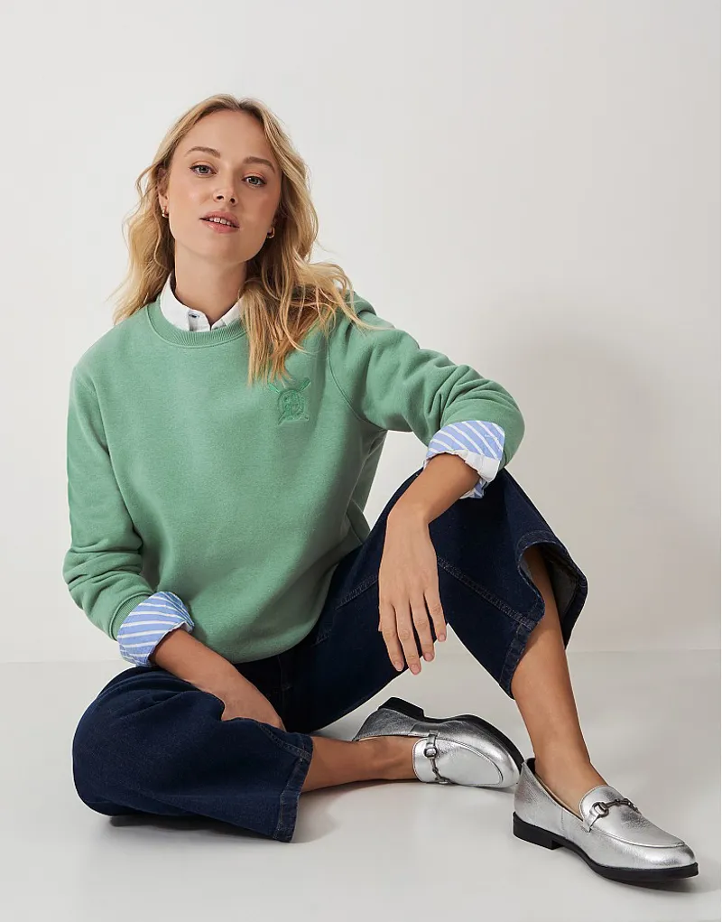 Crew Supersoft Crew Neck Sweatshirt Green-2