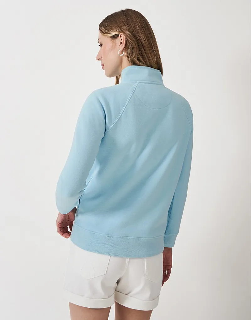 Crew Half Zip Sweatshirt Blue-5