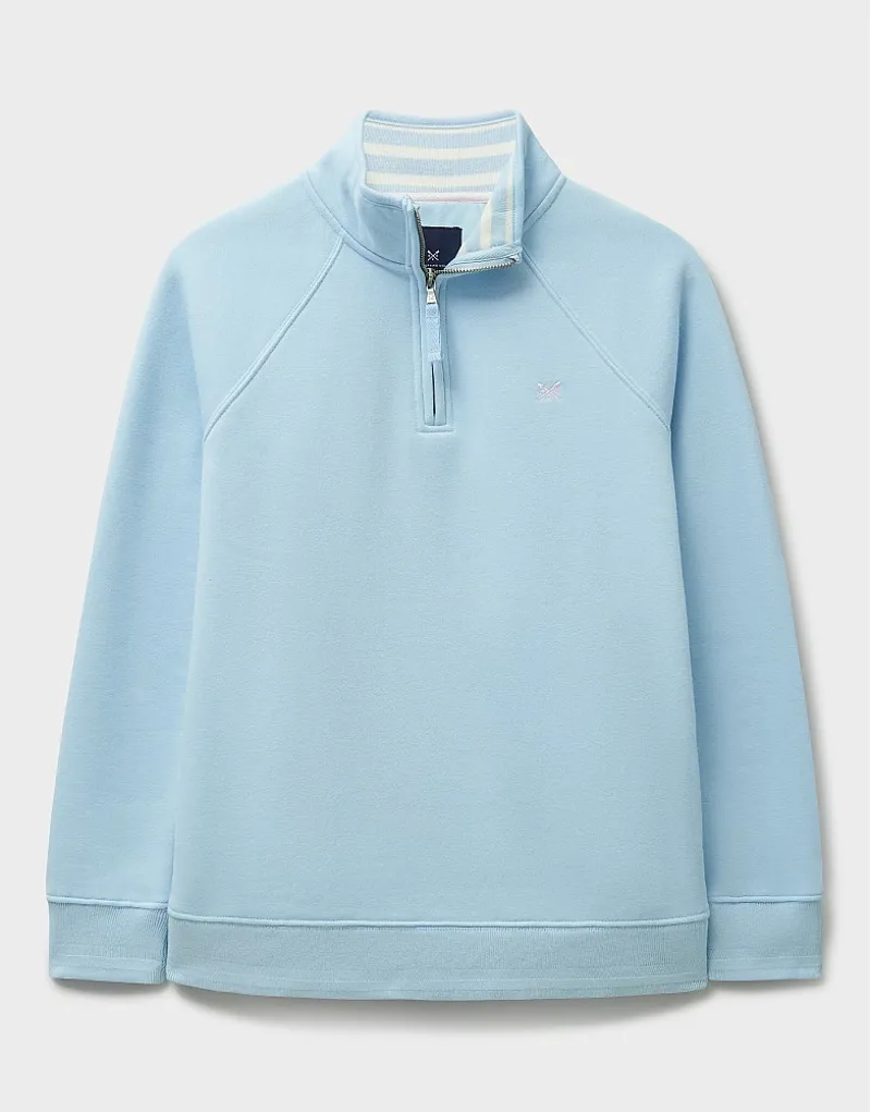 Crew Half Zip Sweatshirt Blue-1