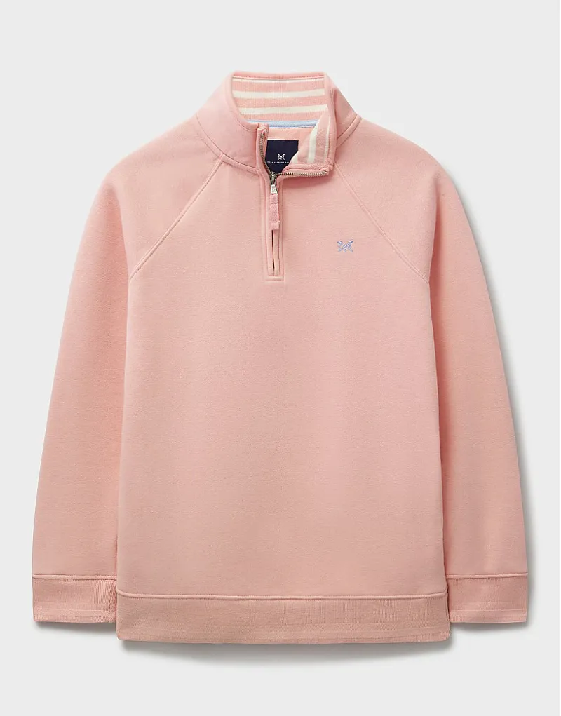 Crew Half Zip Sweatshirt Peach/Pink-5