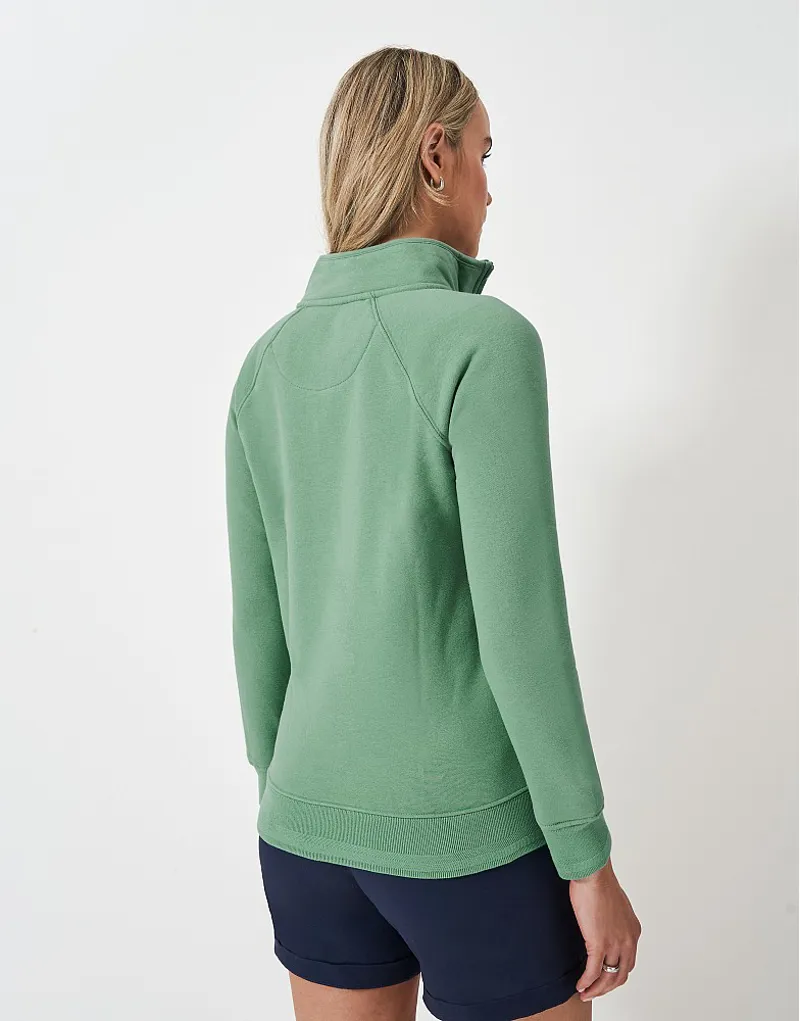 Crew Half Zip Sweat Sea Green-4