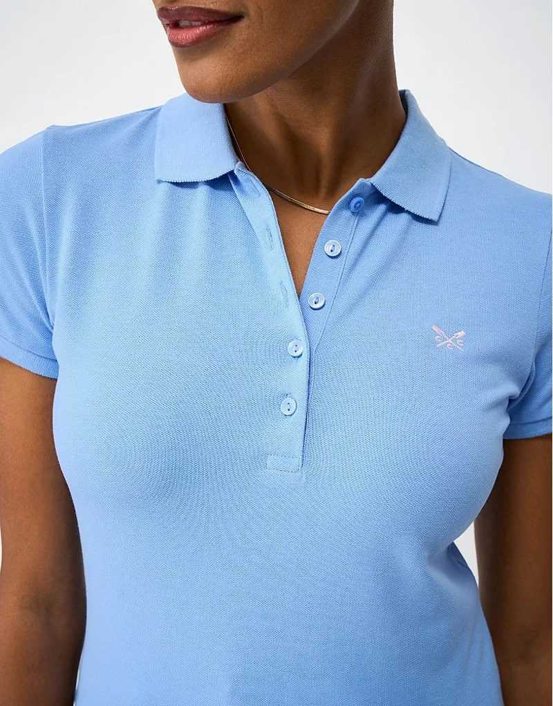 Crew Clothing Classic Cotton Polo in Blue-4