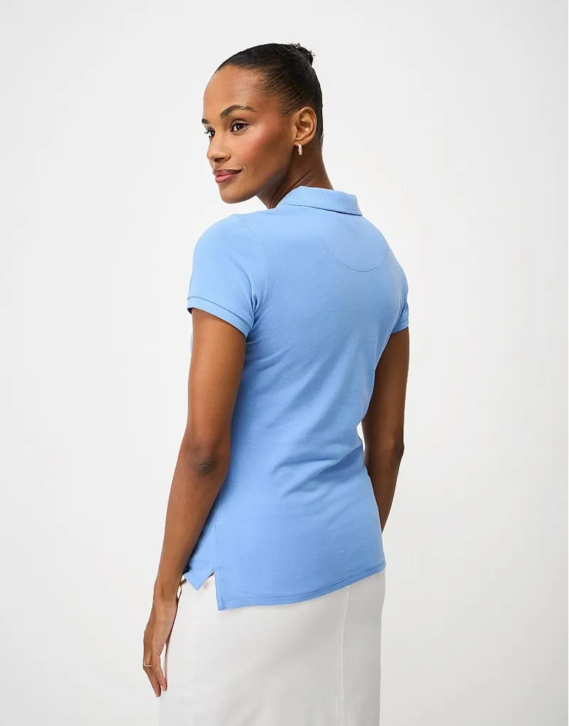 Crew Clothing Classic Cotton Polo in Blue-3