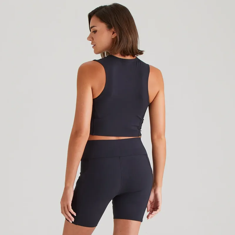 Ridgeline Women's Infinity Crop Top in Black-3