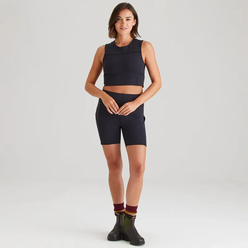 Ridgeline Women's Infinity Crop Top in Black-4