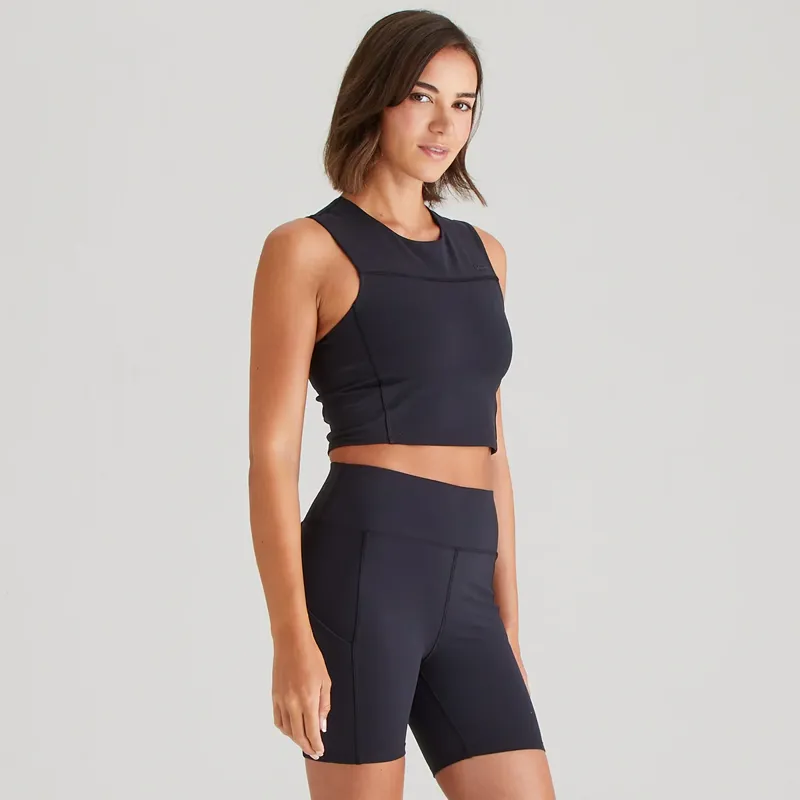 Ridgeline Women's Infinity Crop Top in Black-1