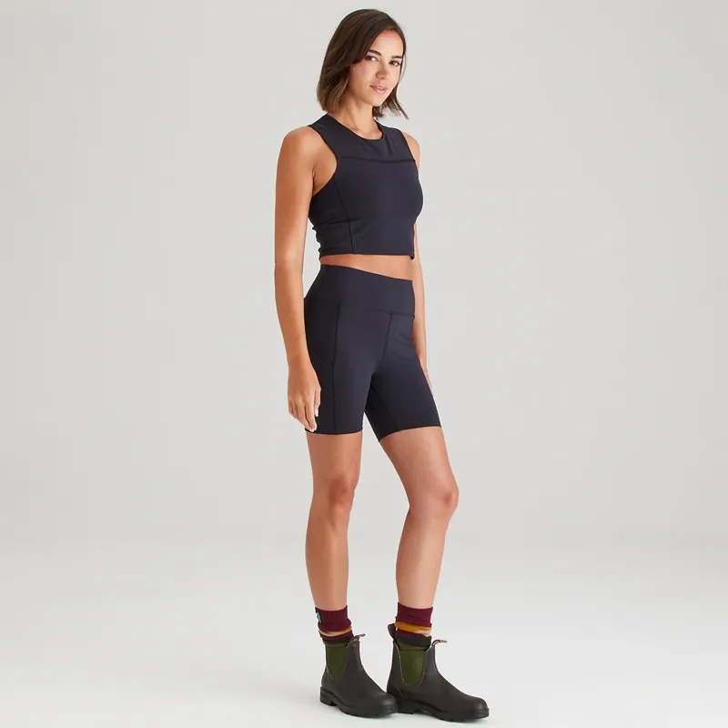 Ridgeline Women's Infinity Crop Top in Black-2