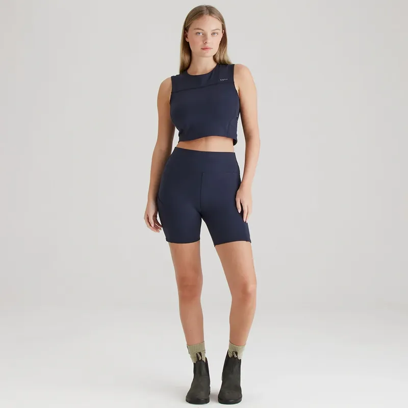 Ridgeline Women's Infinity Crop Top in Navy-1
