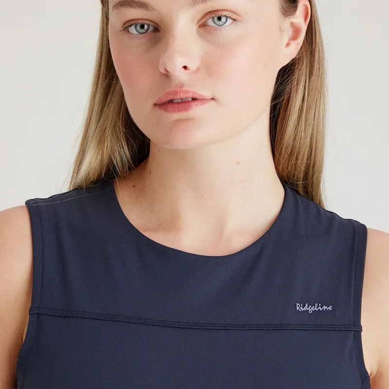 Ridgeline Women's Infinity Crop Top in Navy-5