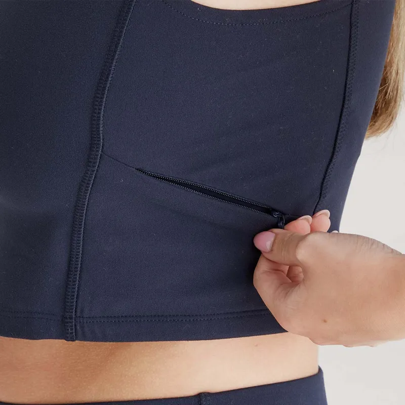 Ridgeline Women's Infinity Crop Top in Navy-7