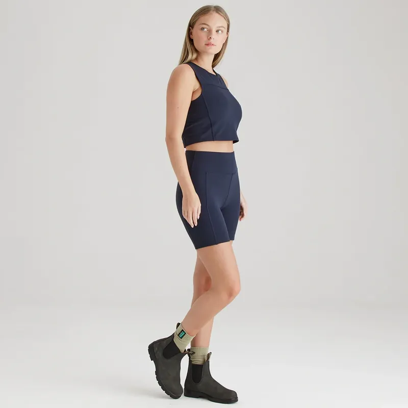 Ridgeline Women's Infinity Crop Top in Navy-2