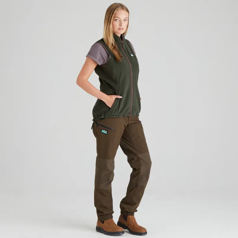 Ridgeline Kodiak Women's Fleece Gilet in Deep Forest-5