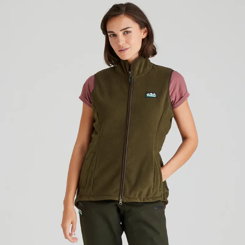 Ridgeline Kodiak Women's Fleece Gilet in Moody Teak-1