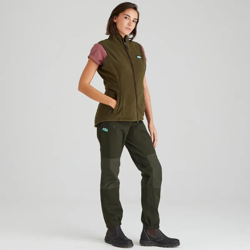 Ridgeline Kodiak Women's Fleece Gilet in Moody Teak-2
