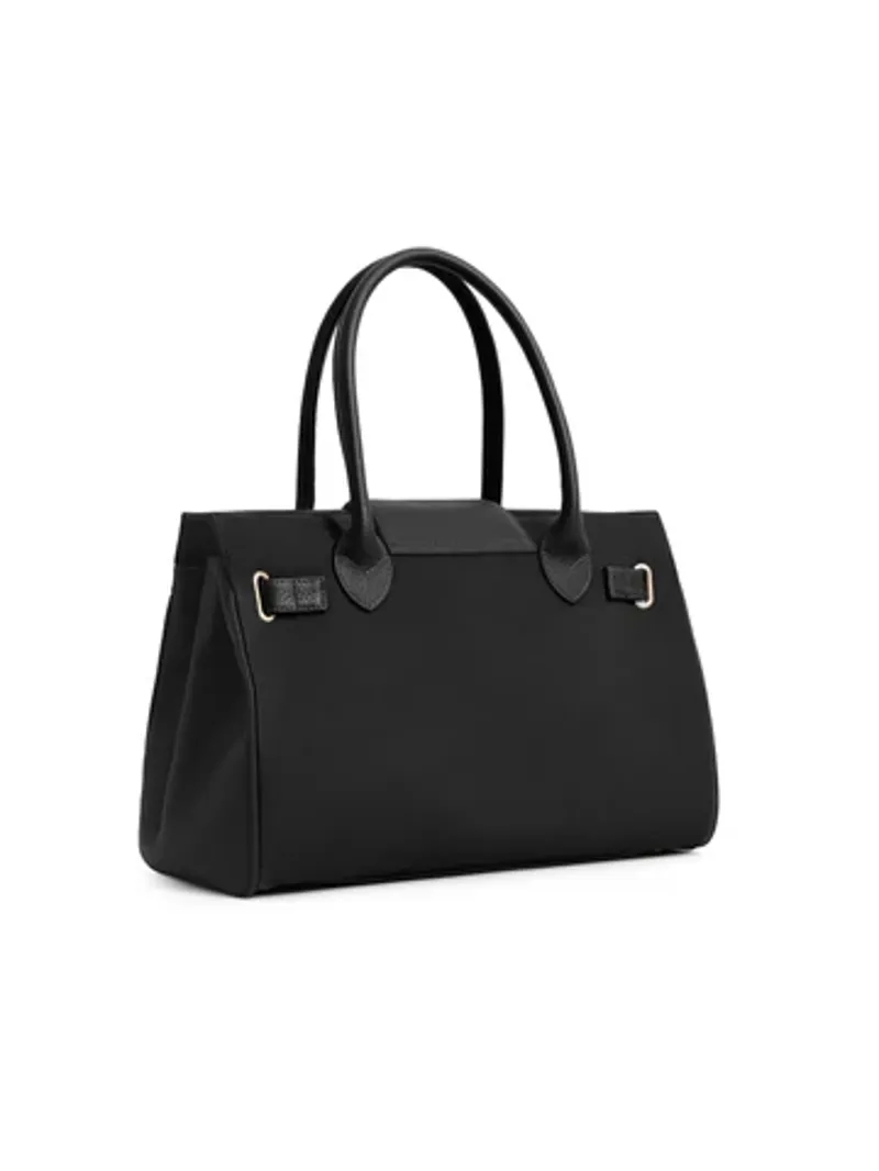 Fairfax and Favor Windsor Handbag Leather Suede Black-2