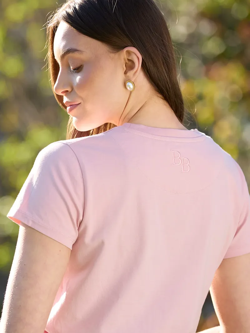 Beaumont and Bear Bolberry Women's T-Shirt in Dusty Pink-3