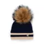Holland Cooper Zoe Bobble Hat Ink Navy Stripe