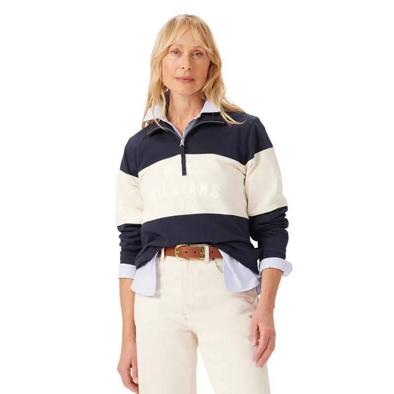 RM Williams Trickett Panel Sweatshirt Navy-1