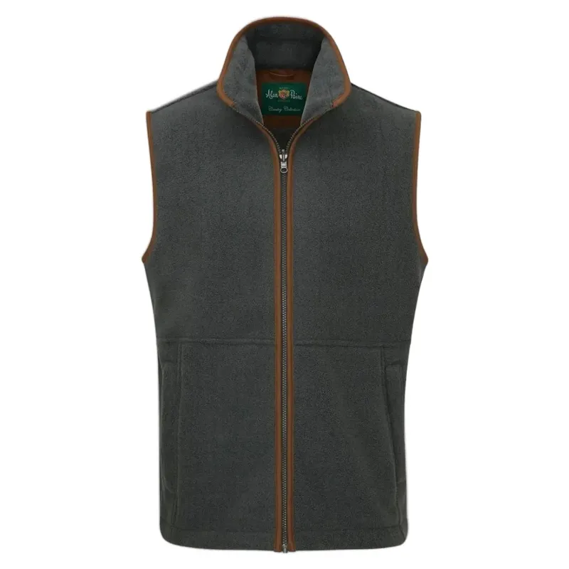 Alan Paine Aylsham Men's Fleece Gilet Regular Fit in Gunmetal