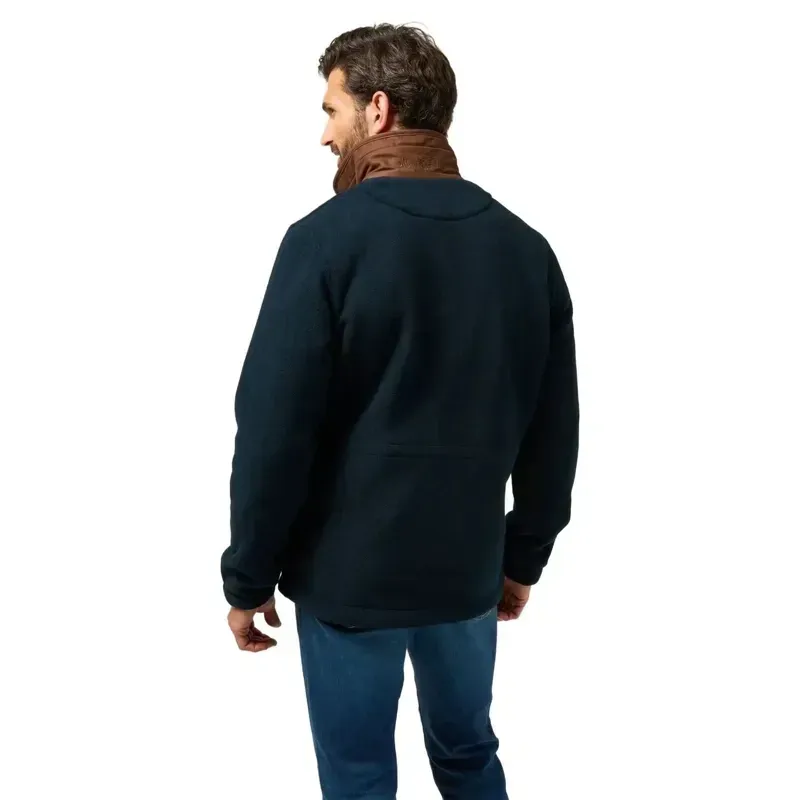 Alan Paine Aylsham Windblock Fleece Jacket Men's in Dark Navy-2