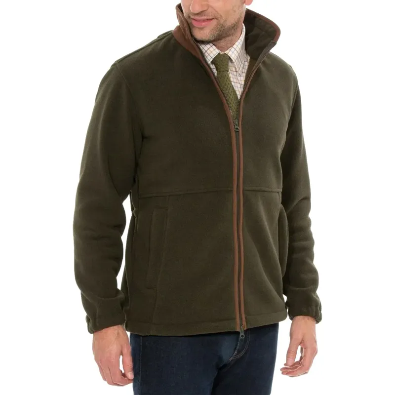 Alan Paine Aylsham Windblock Fleece Jacket Men's in Green-1