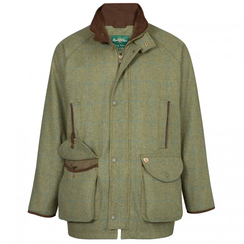 Alan Paine Combrook Tweed Coat Lagoon