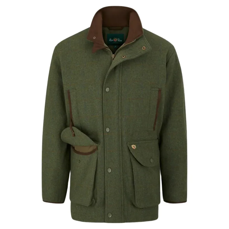 Alan Paine Combrook Men's Tweed Waterproof Shooting Field Coat in Mariner