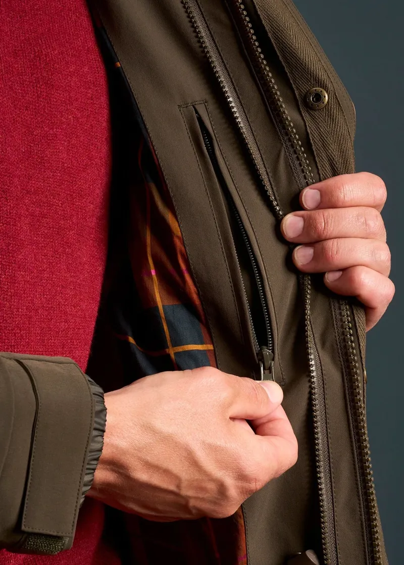 Alan Paine Dunswell Men's Waterproof Field Coat in Olive-6