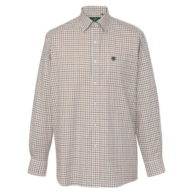 Alan Paine Ilkley Men's Country Check 2 Shooting Fit Shirt in Red