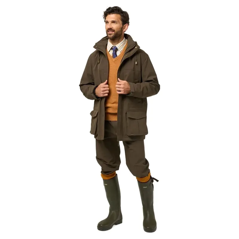 Alan Paine Lockwood Men's Shooting Coat in Olive-1