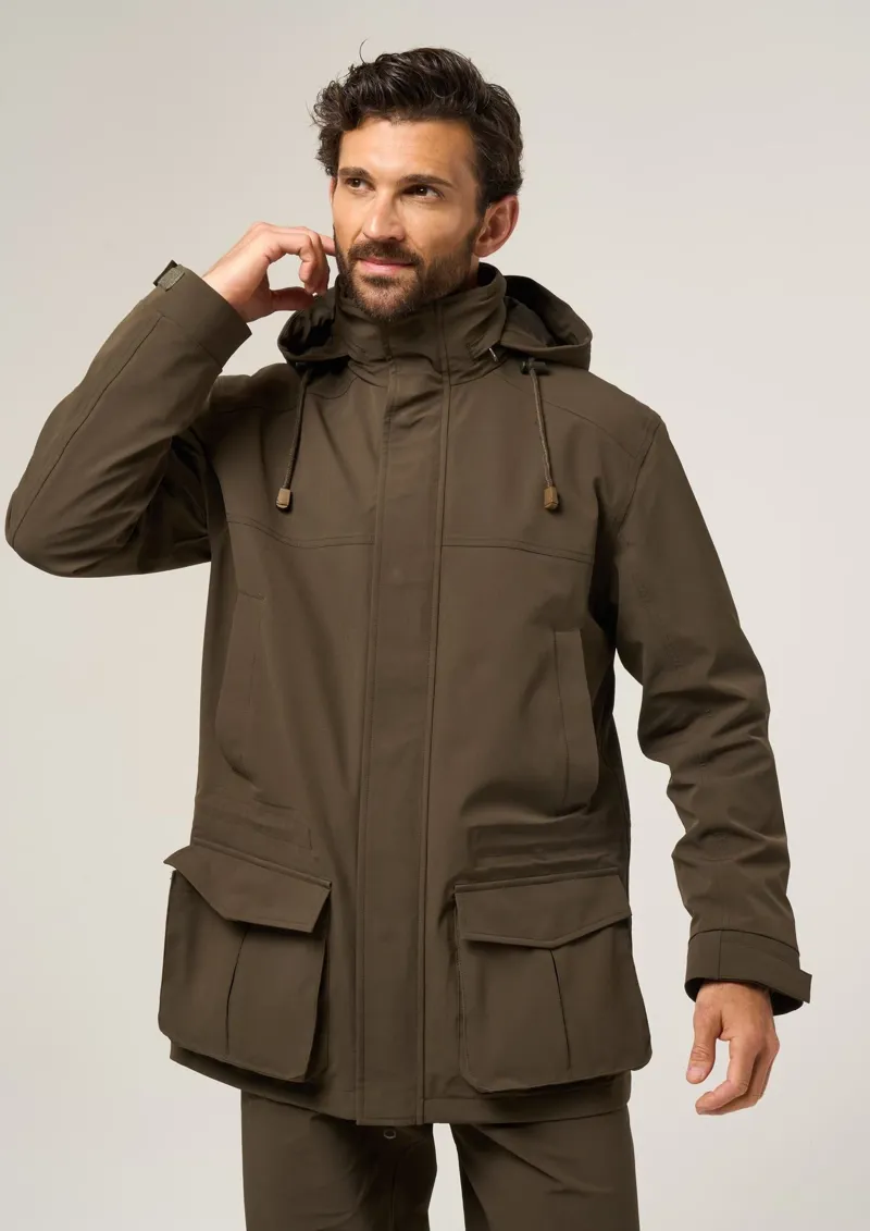 Alan Paine Lockwood Men's Shooting Coat in Olive-6