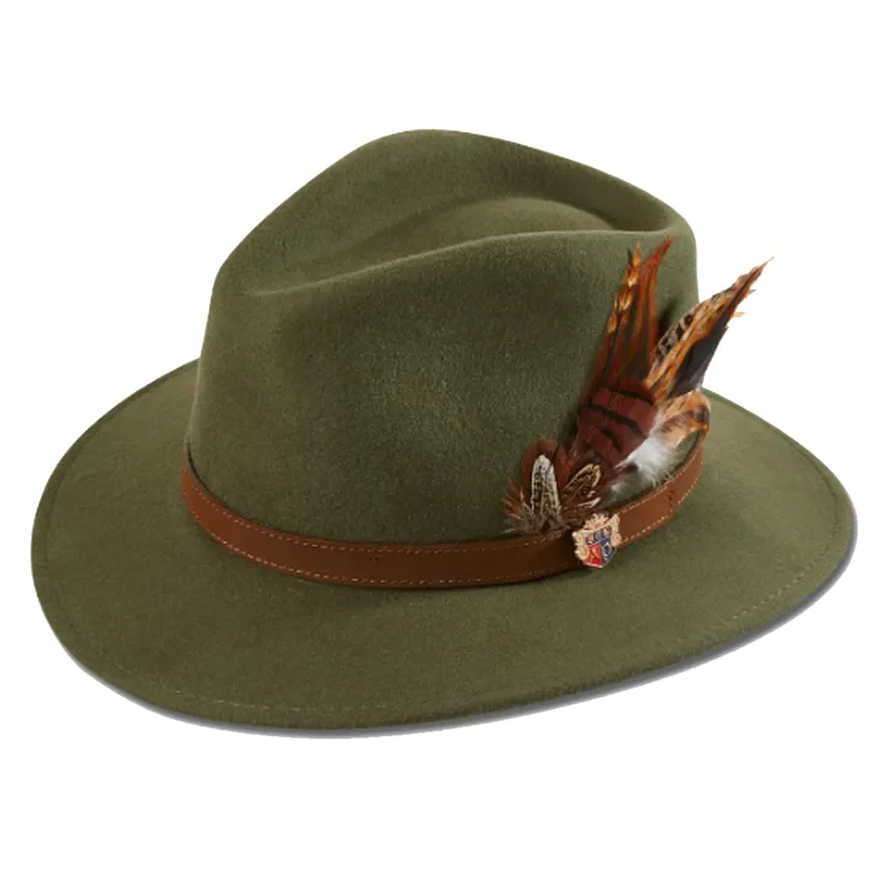 Alan Paine Richmond Unisex Felt Hat Olive