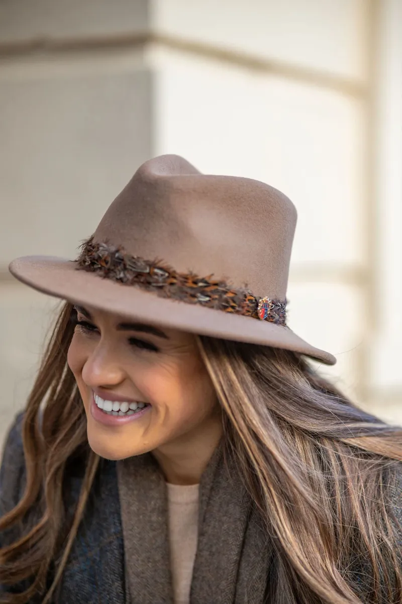 Alan Paine Richmond Ladies Fedora Hat in Mink-1