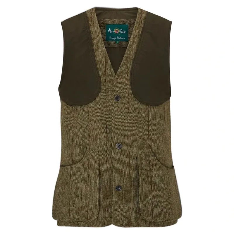 Alan Paine Rutland Men's Tweed Shooting Waistcoat Oak in Oakley