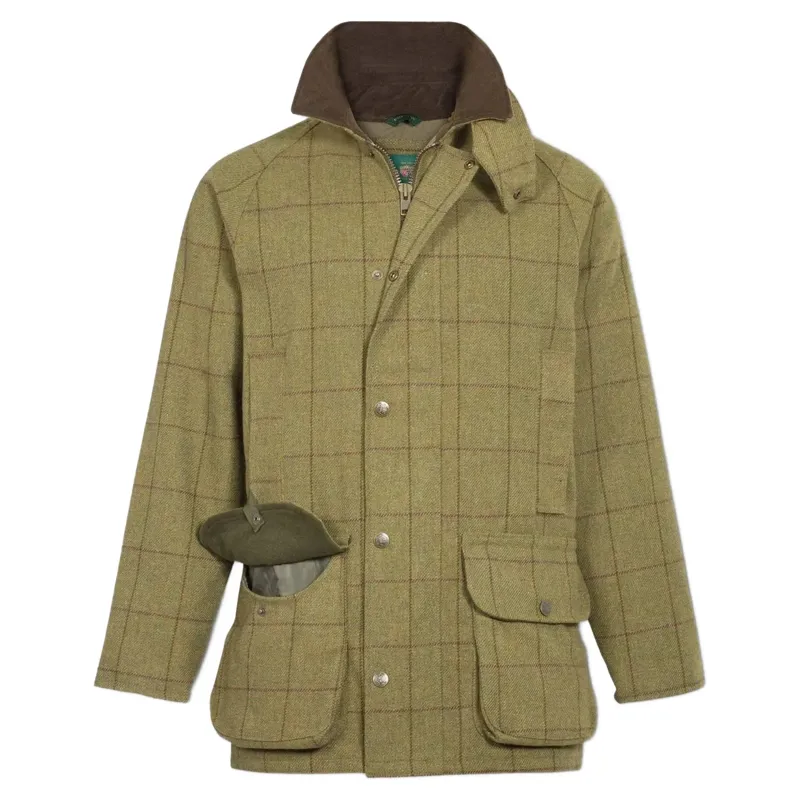 Alan Paine Rutland Men's Tweed Waterproof Shooting Coat Lichen