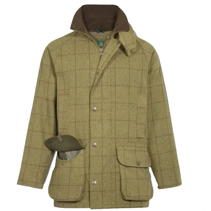 Alan Paine Rutland Men's Tweed Waterproof Shooting Coat Lichen-5