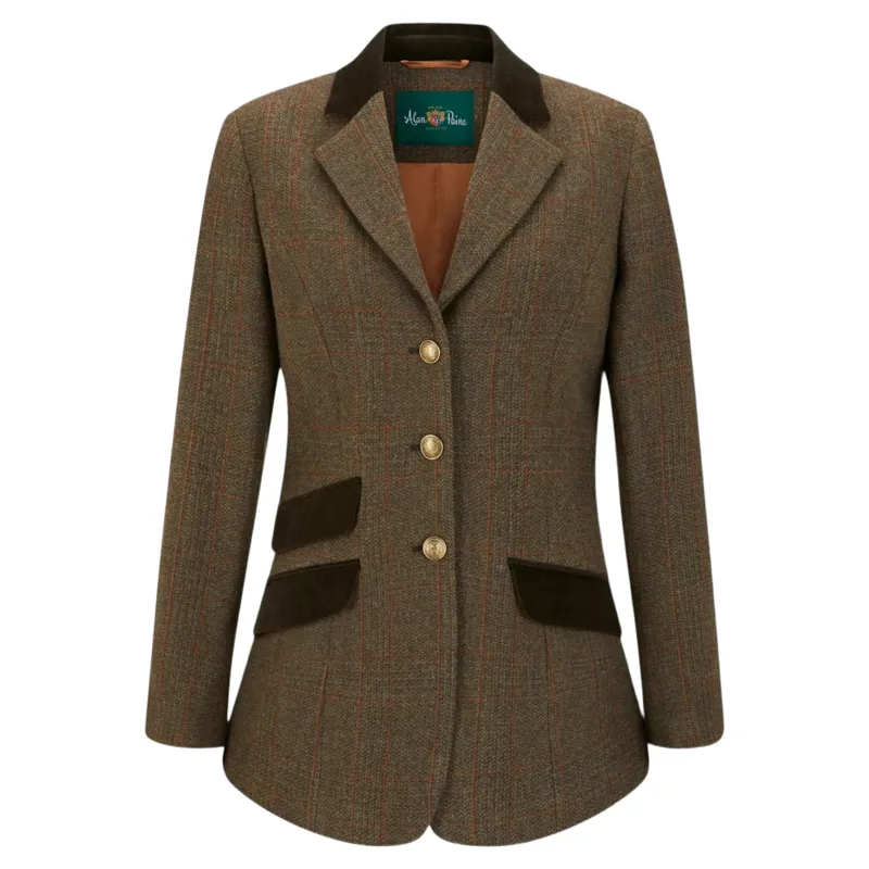 Alan Paine Surrey Ladies Tweed Water Repellent Blazer in Field Maple