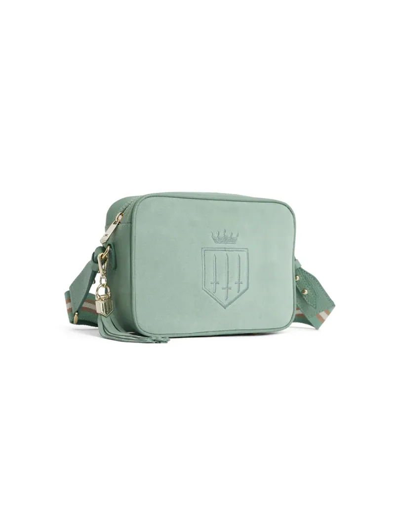 Fairfax and Favor Stockist Exclusive Finsbury Cross Body Bag Mint Suede-1