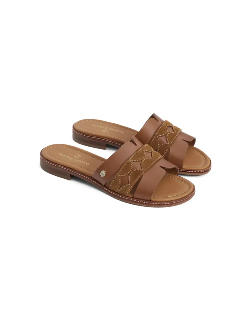 Fairfax and Favor Ohio Sandal Tan Suede