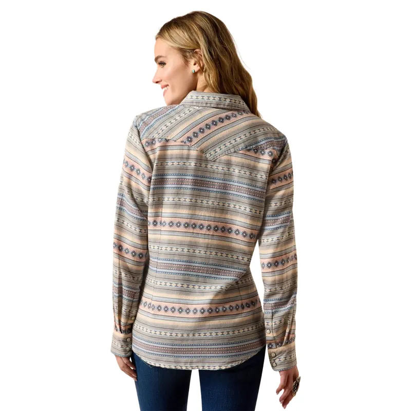 Ariat Arizona Western Snap Shirt in Ombre Blue Southwest-2