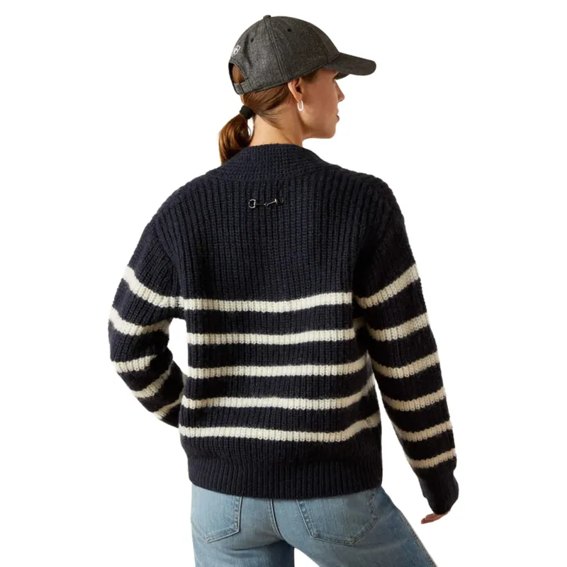 Ariat Arley Sweater Navy Cream Stripe-4